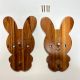 Handcrafted Acacia Wood Bunny Handle Pair